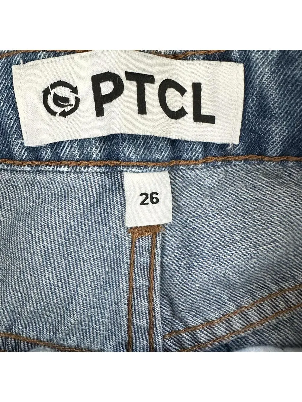 PTCL Neve Ripped High Waist Long Baggy Denim Shorts NWT Size 26